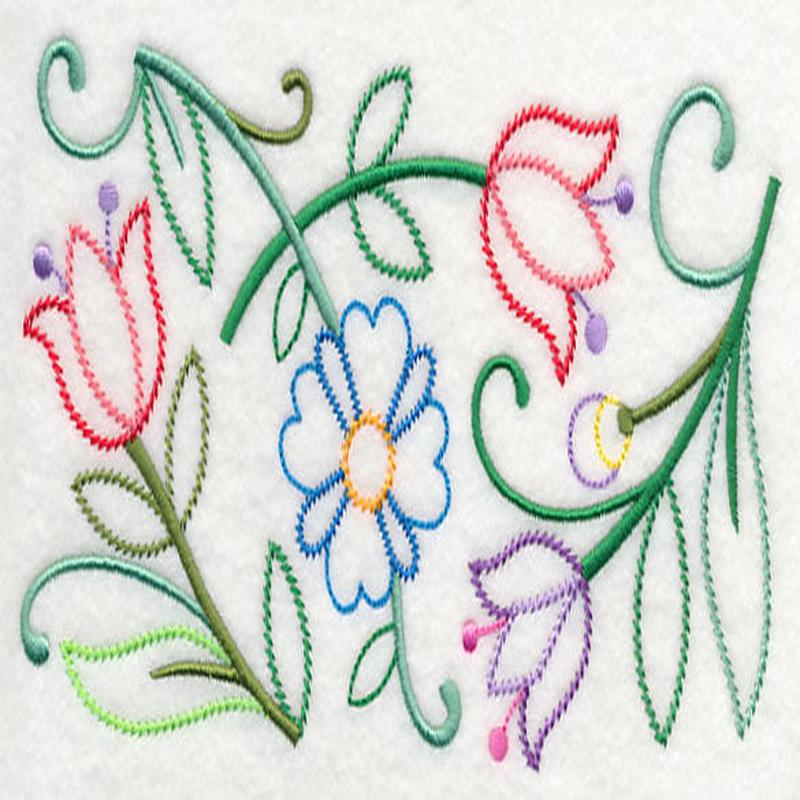 Floral Melody Border (Vintage)