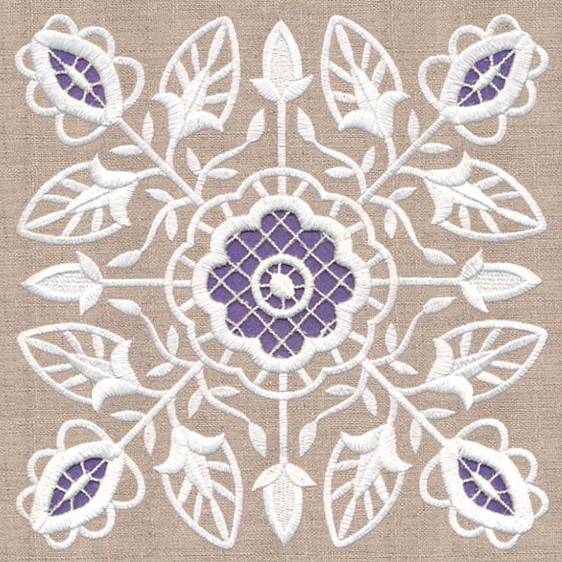 Floral Square (Cutwork)