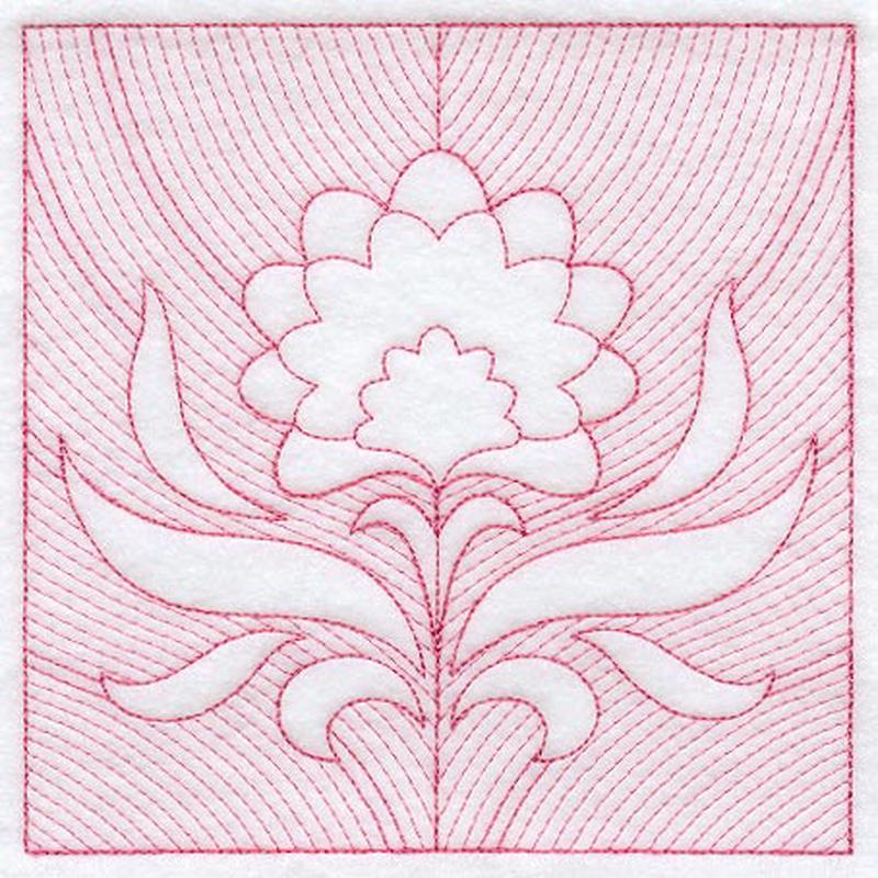 Floral Square (Trapunto)