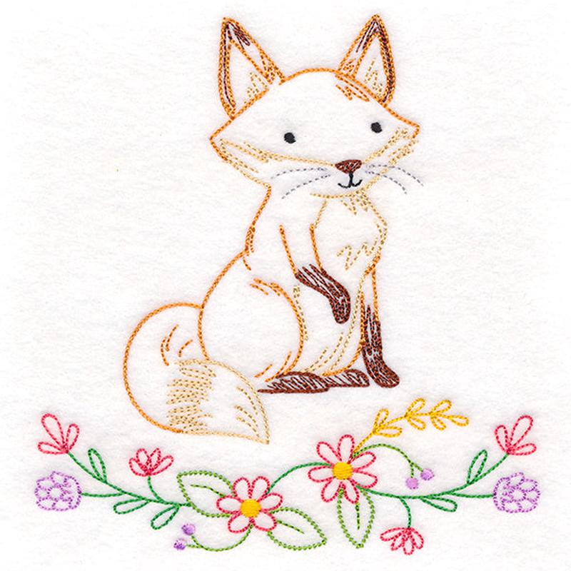 Floral Woodland Friends - Fox (Vintage)