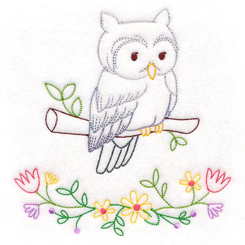 Floral Woodland Friends - Owl (Vintage)
