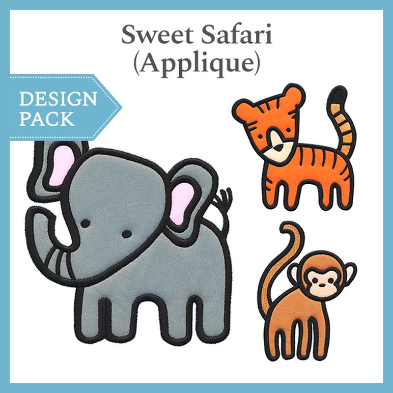 A Sweet Safari (Applique) Design Pack