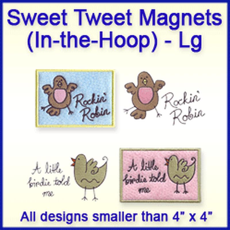 A Sweet Tweet Magnets (In-the-Hoop) Design Pack