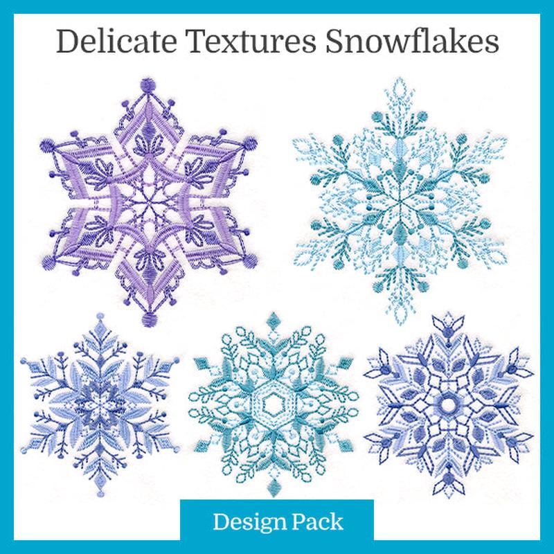 A Textured & Delicate Snowflakes Design Pack