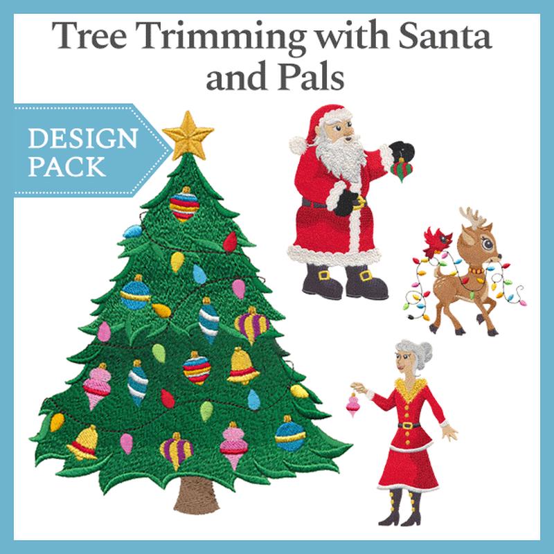A Tree Trimming with Santa and Pals Design Pack
