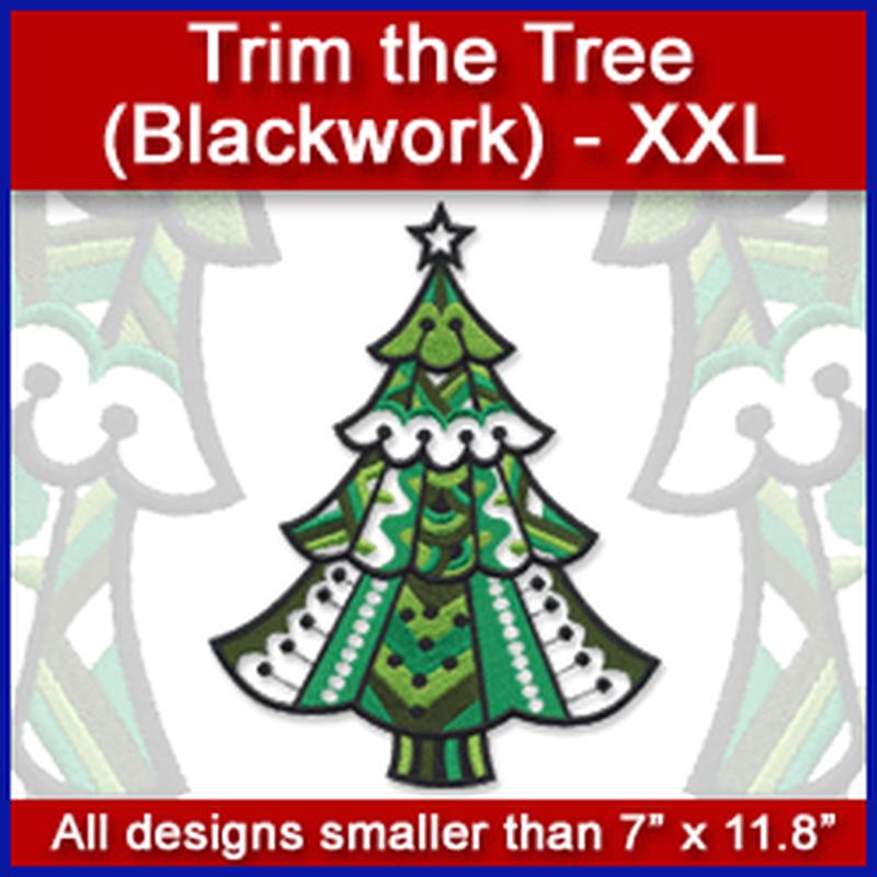 A Trim the Tree (Blackwork) Design Pack