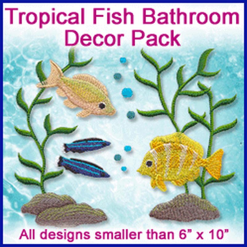 A Tropical Fish Bathroom Dcor Design Pack