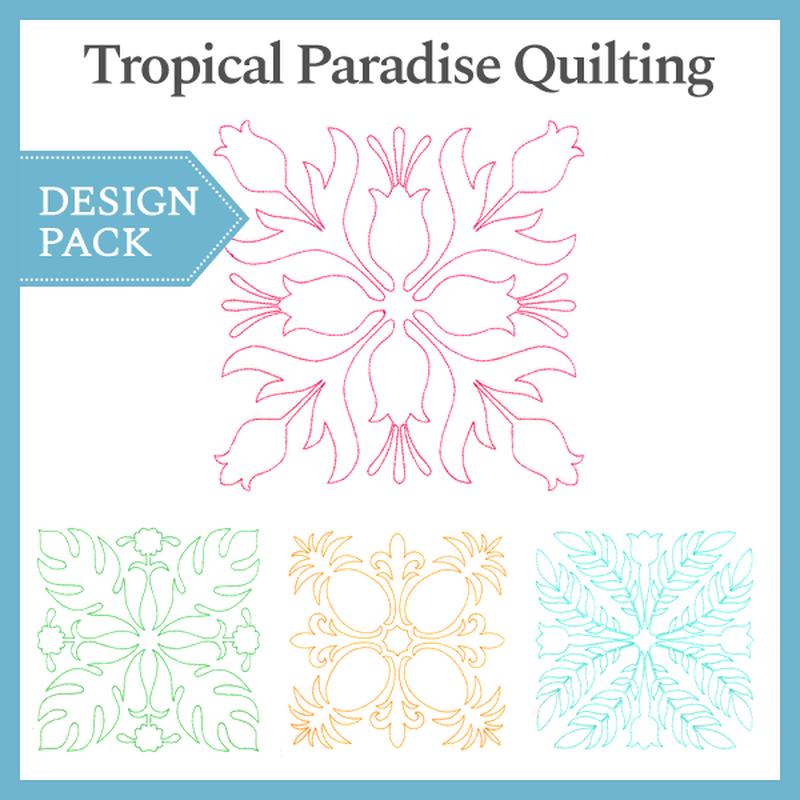 A Tropical Paradise Quilting Design Pack