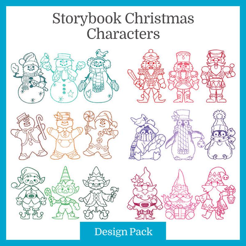 A Storybook Christmas Characters Design Pack