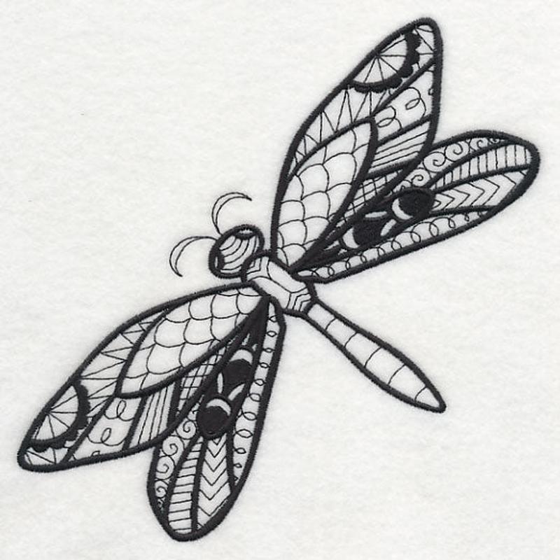 Flight of the Dragonfly (Blackwork)