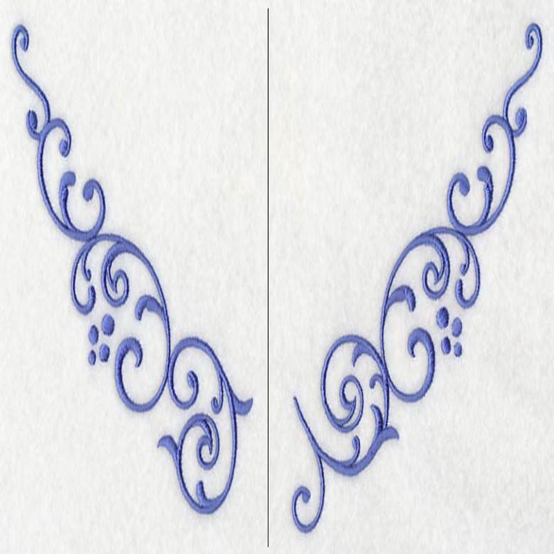 Flirty Filigree Neckline (V-Neck) (Split)