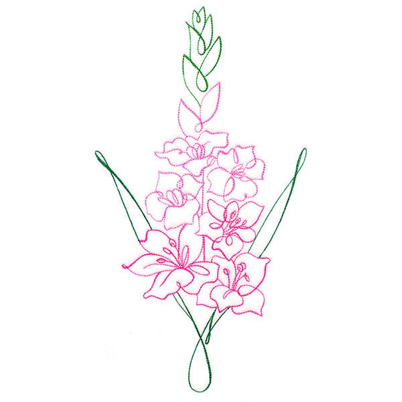 Floral Calligraphy - Gladiolus