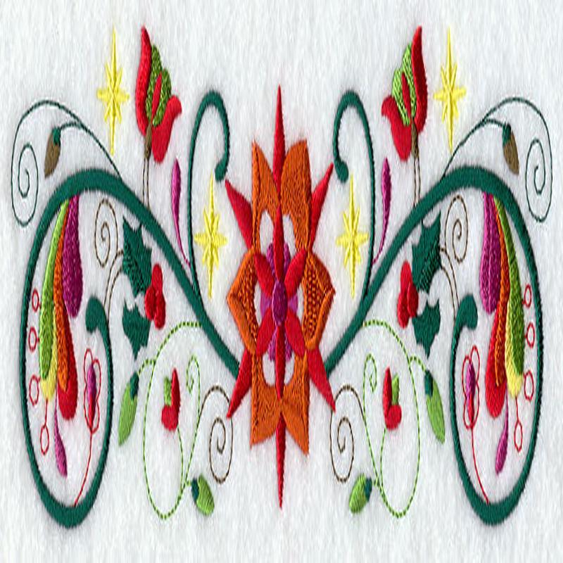 Floral Christmas Border