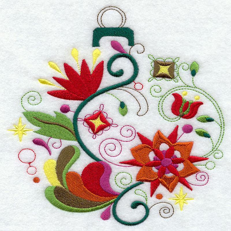 Floral Christmas Ornament