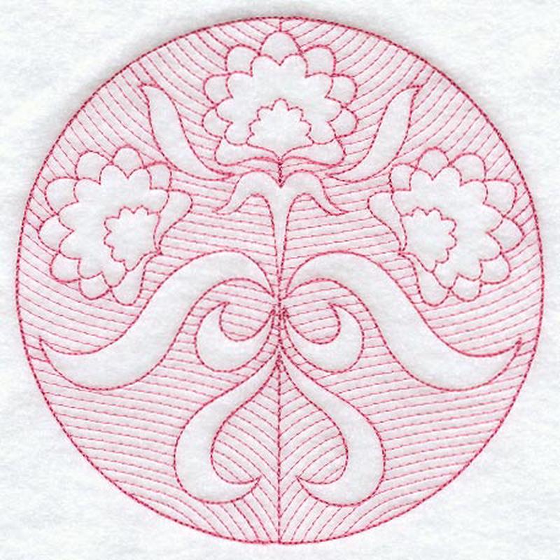 Floral Circle (Trapunto)