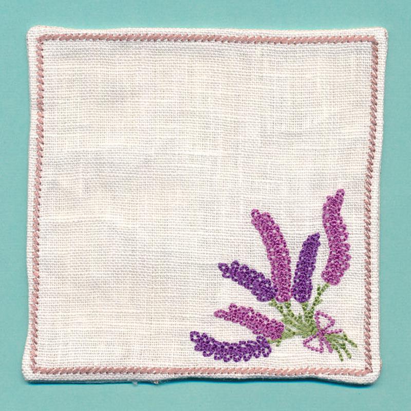 Floral Coaster - Lavender (In-the-Hoop)
