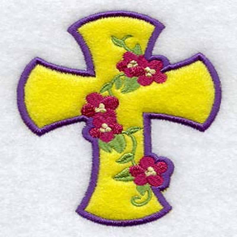 Floral Cross (Magnet) (In-the-Hoop)