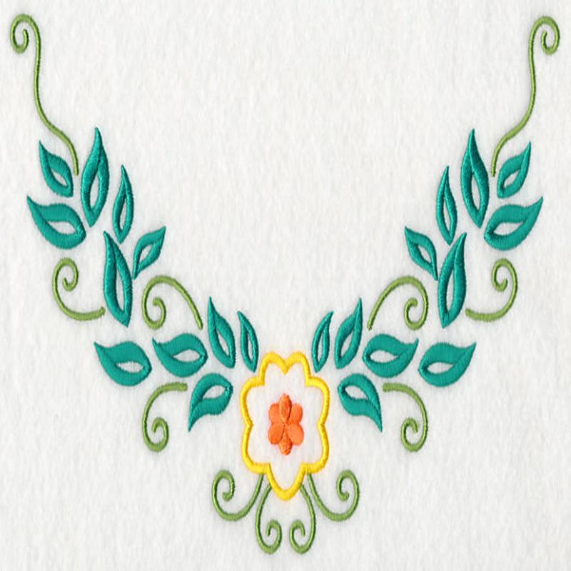 Floral Fashion Neckline (V-Neck)