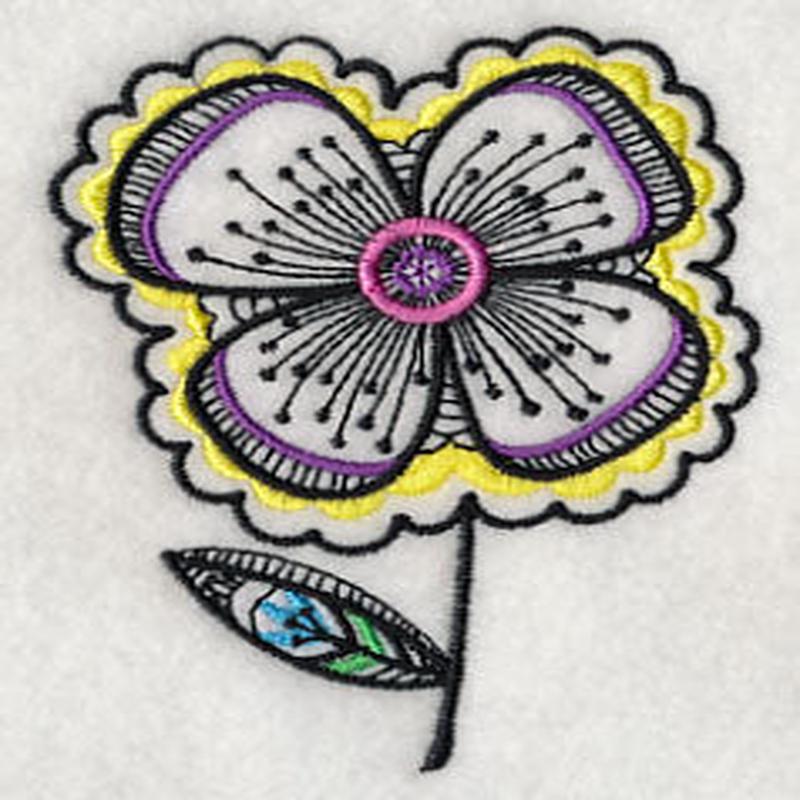 Floral Fashion - Short Stem (Blackwork)