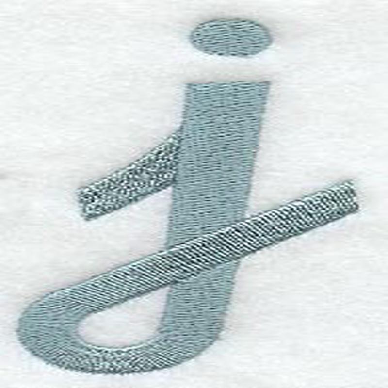 Flair Script Lower Case Letter j (3 Inch)