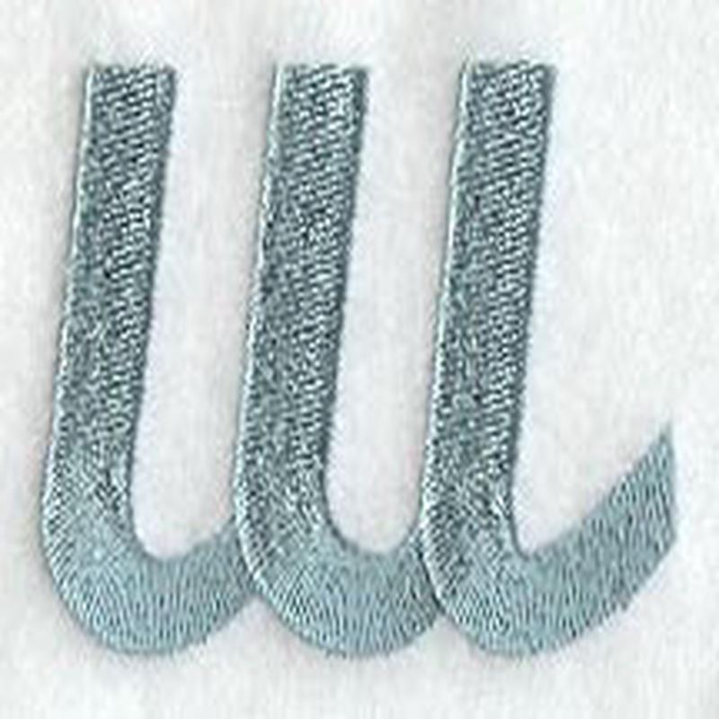 Flair Script Lower Case Letter w (3 Inch)