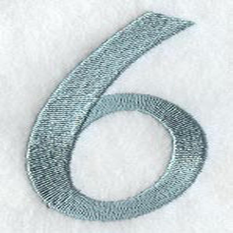 Flair Script Number 6 (3 Inch)
