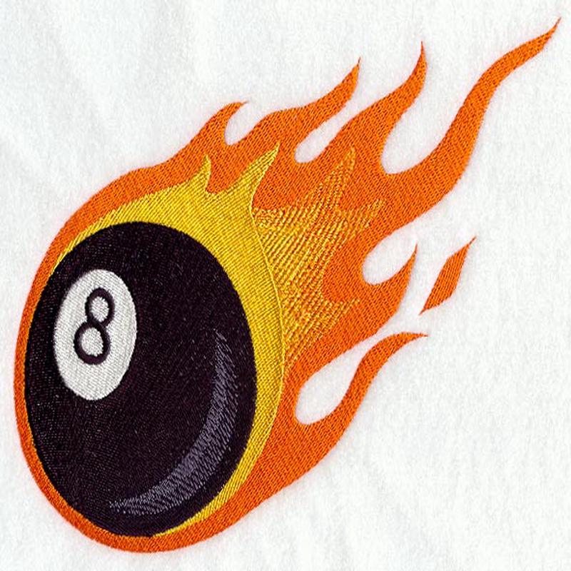 Flaming Eight Ball