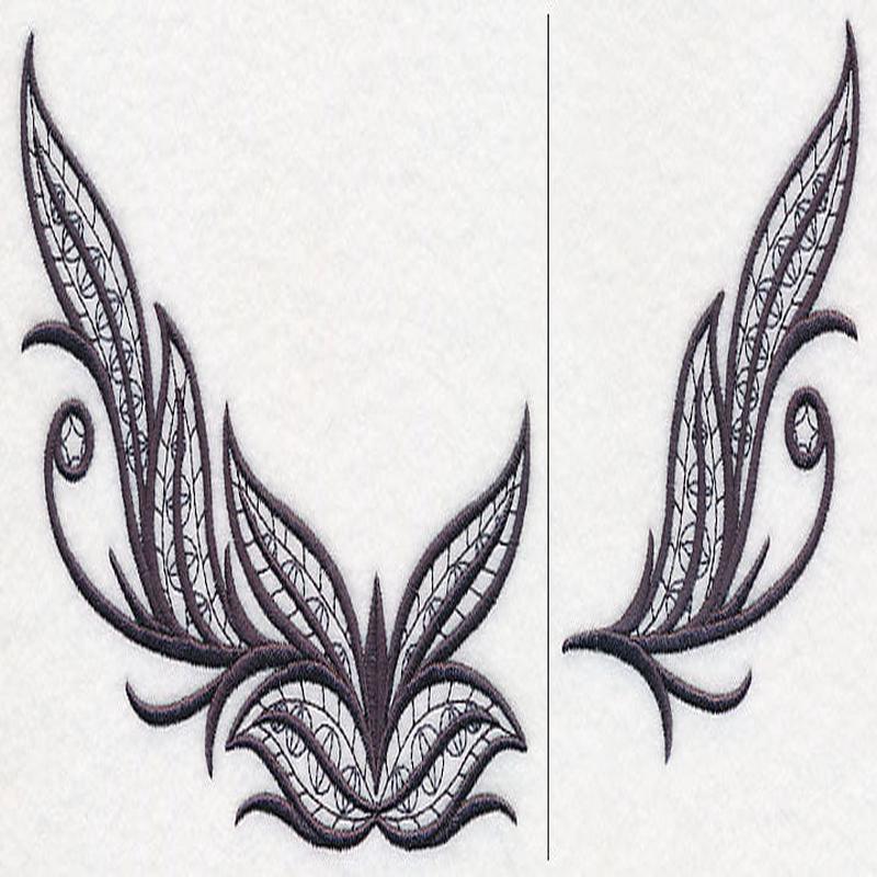 Fleur de Flames Neckline (V-Neck) (Split)