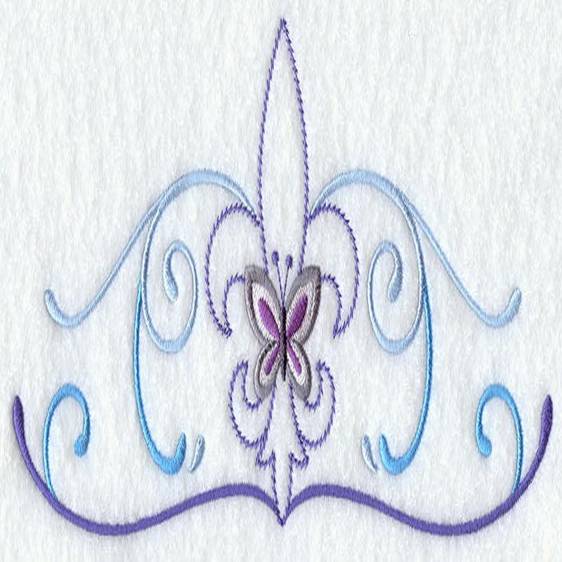 Fleur-de-lis and Butterfly Border