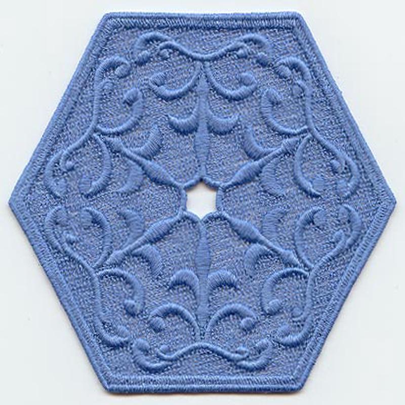Fleur de Lis Hexagon (Lace)