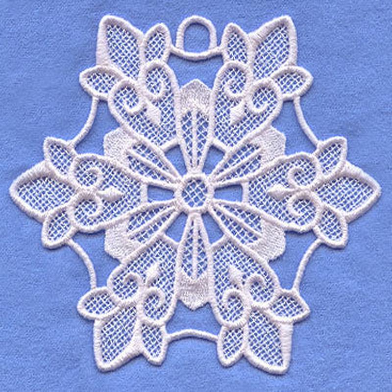 Fleur-de-lis Snowflake (Lace)