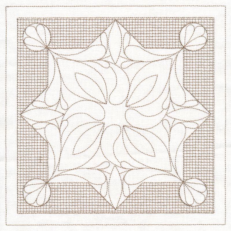 Fleur de Lis Square (Trapunto)