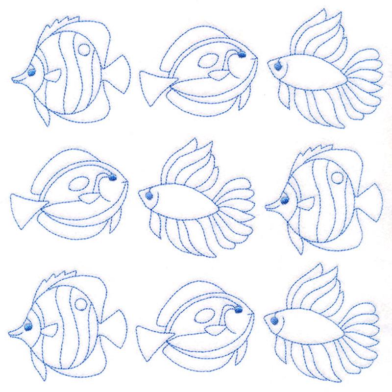 Fish in Paradise Quilting (Double Run)