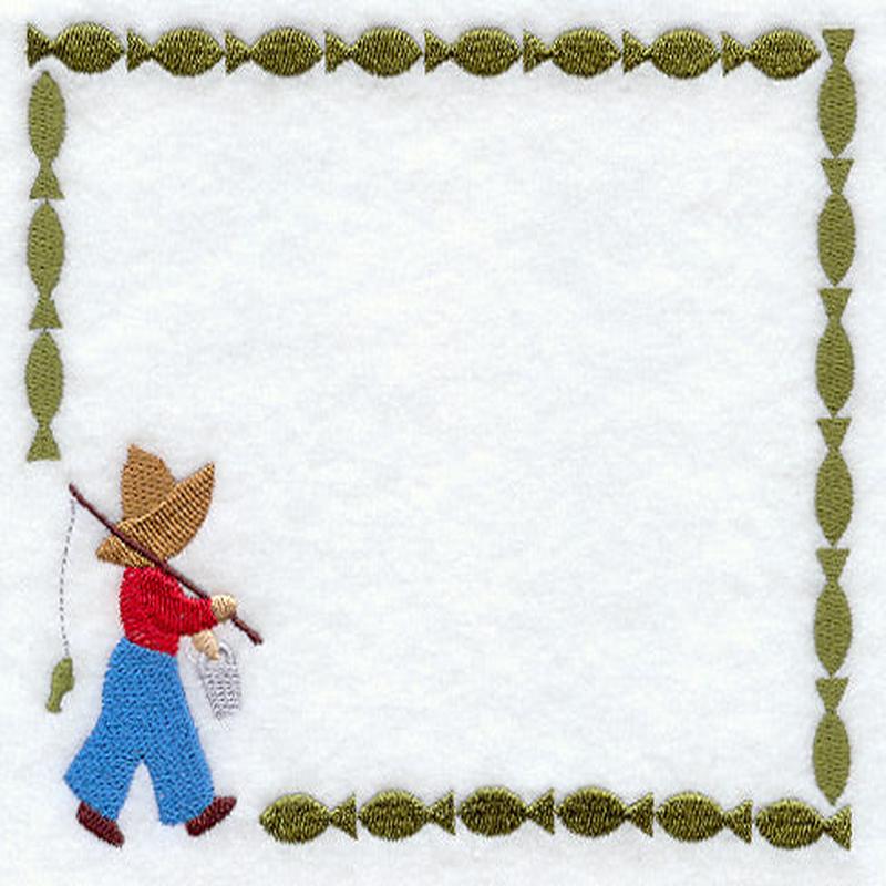 Fisherman Fred Quilt Label - Lg