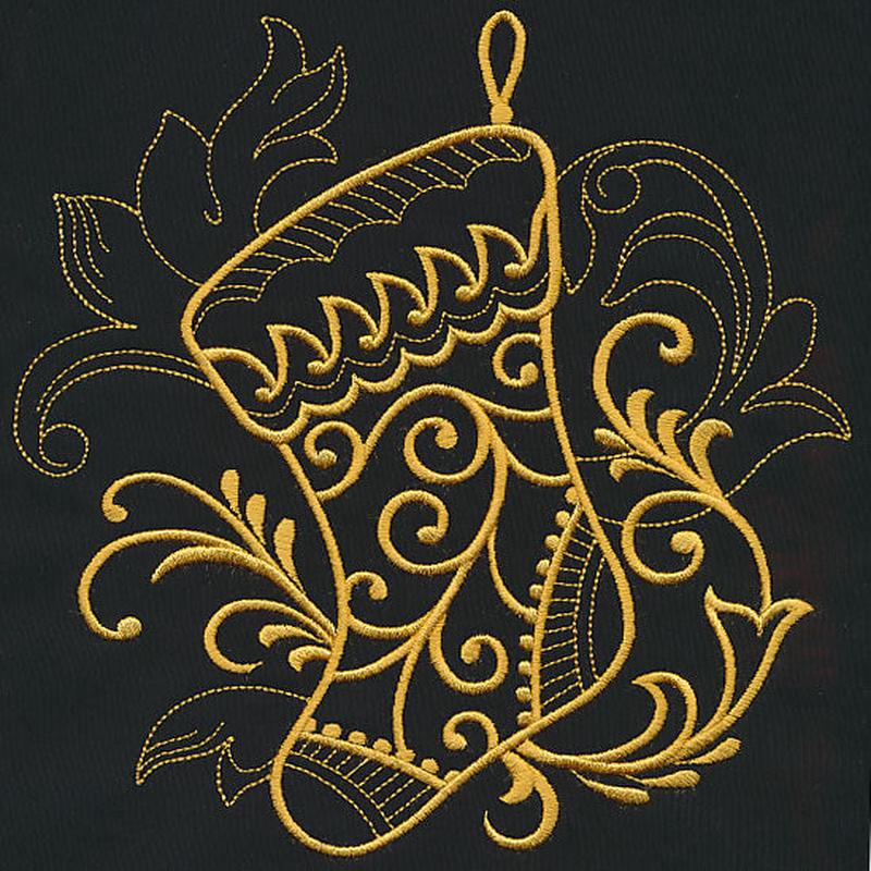 Filigree Stocking (Goldwork)
