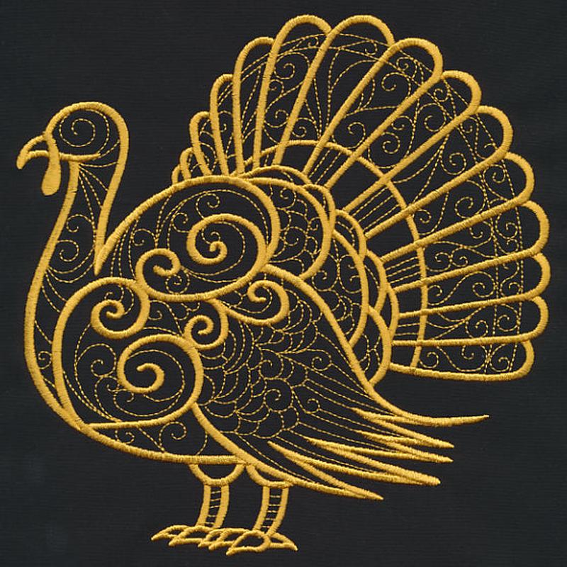 Filigree Turkey (Goldwork)