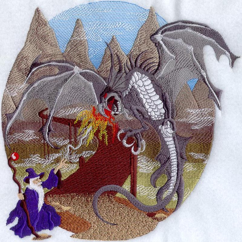 Fire Breathing Dragon Vs Wizard