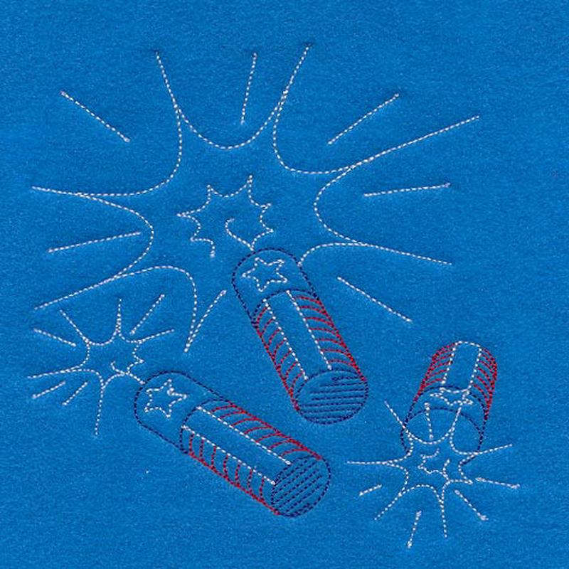 Firecrackers (Redwork)