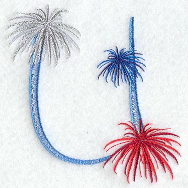 Fireworks Letter U - 5 inch