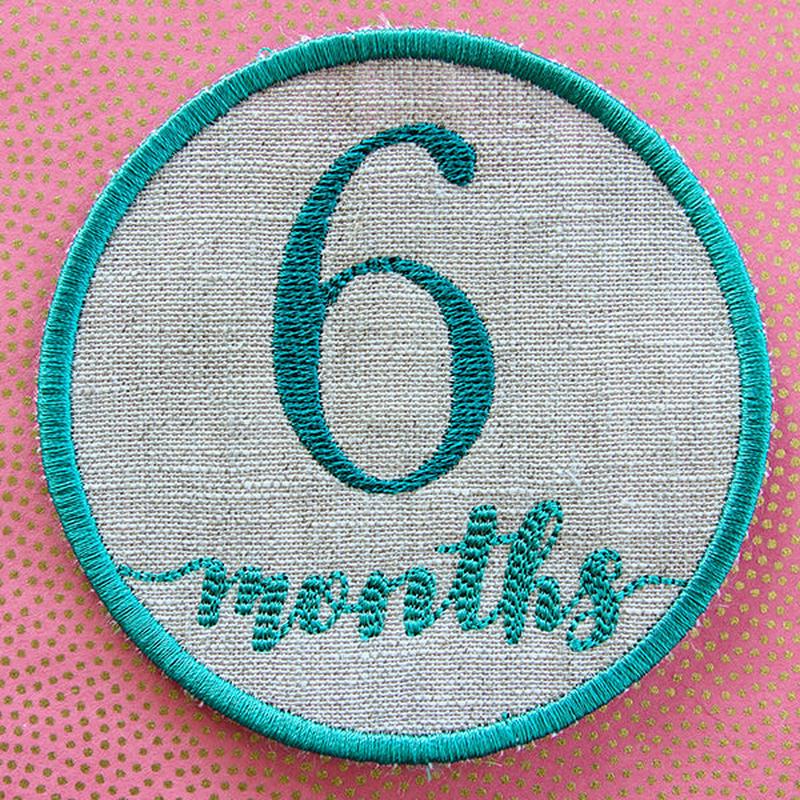 First Year Milestone Marker - Six Months (In-the-Hoop)
