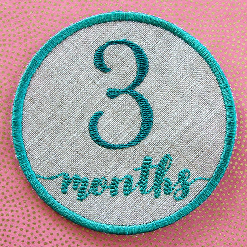 First Year Milestone Marker - Three Months (In-the-Hoop)