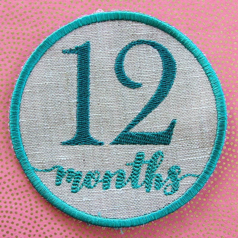 First Year Milestone Marker - Twelve Months (In-the-Hoop)