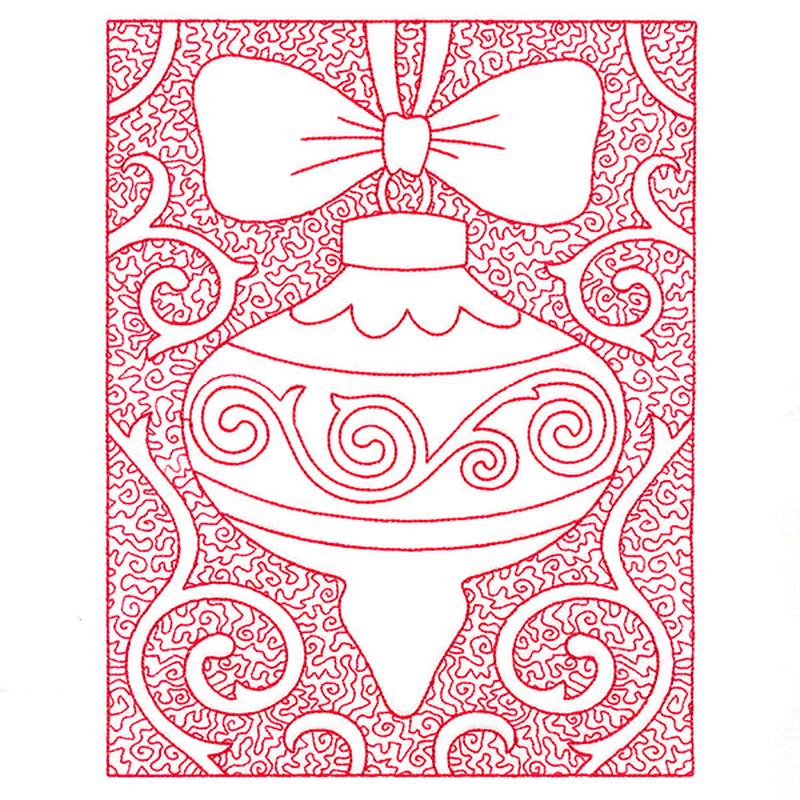 Filigree Christmas Ornament (Trapunto)