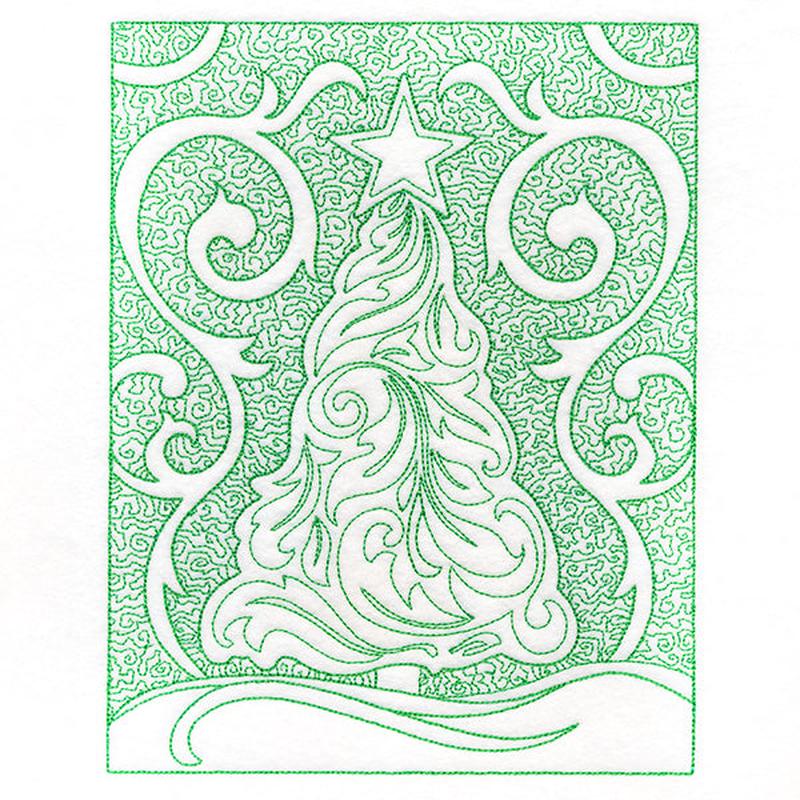 Filigree Christmas Tree (Trapunto)