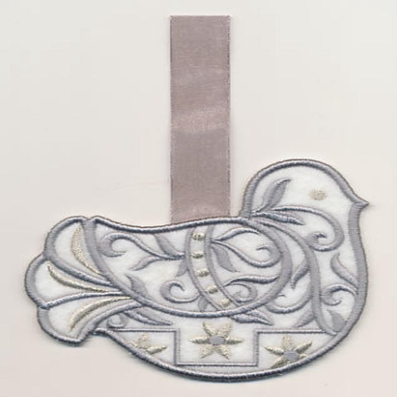 Filigree Dove Ornament (In-the-Hoop)