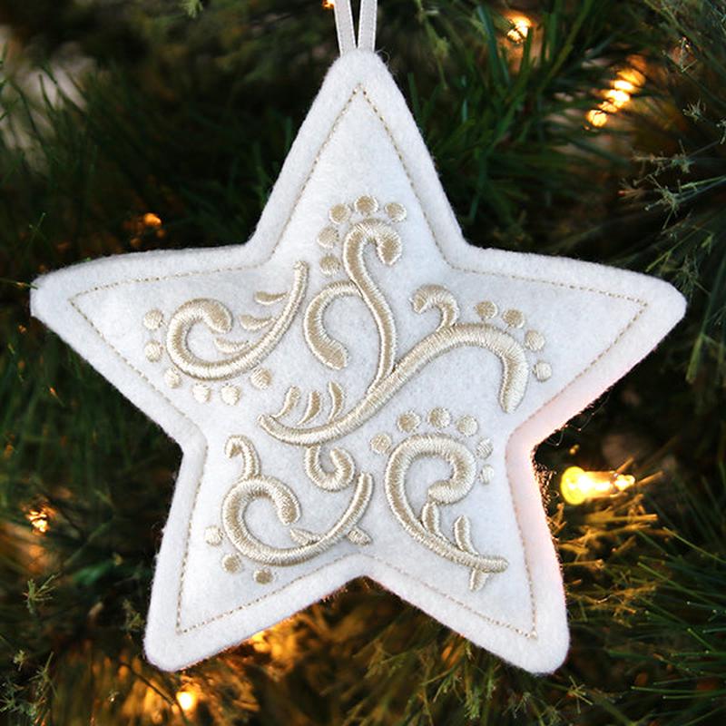 Filigree Ornaments - Star (Puff Foam) (In-the-Hoop)