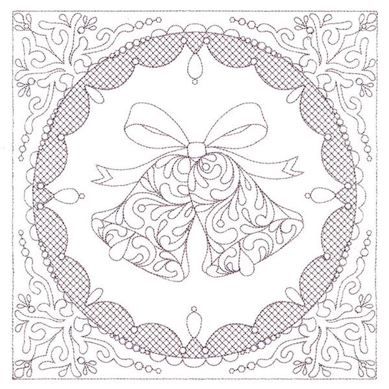 Festive Elegance - Bells (Trapunto)