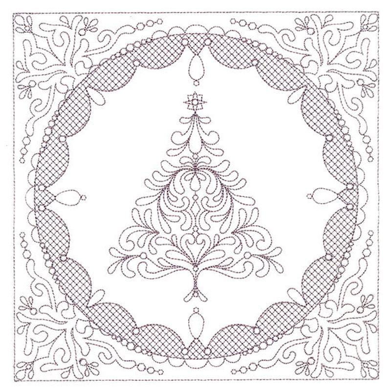 Festive Elegance - Christmas Tree (Trapunto)