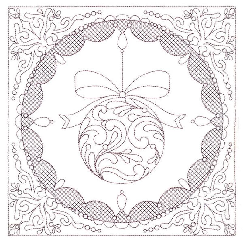 Festive Elegance - Ornament (Trapunto)