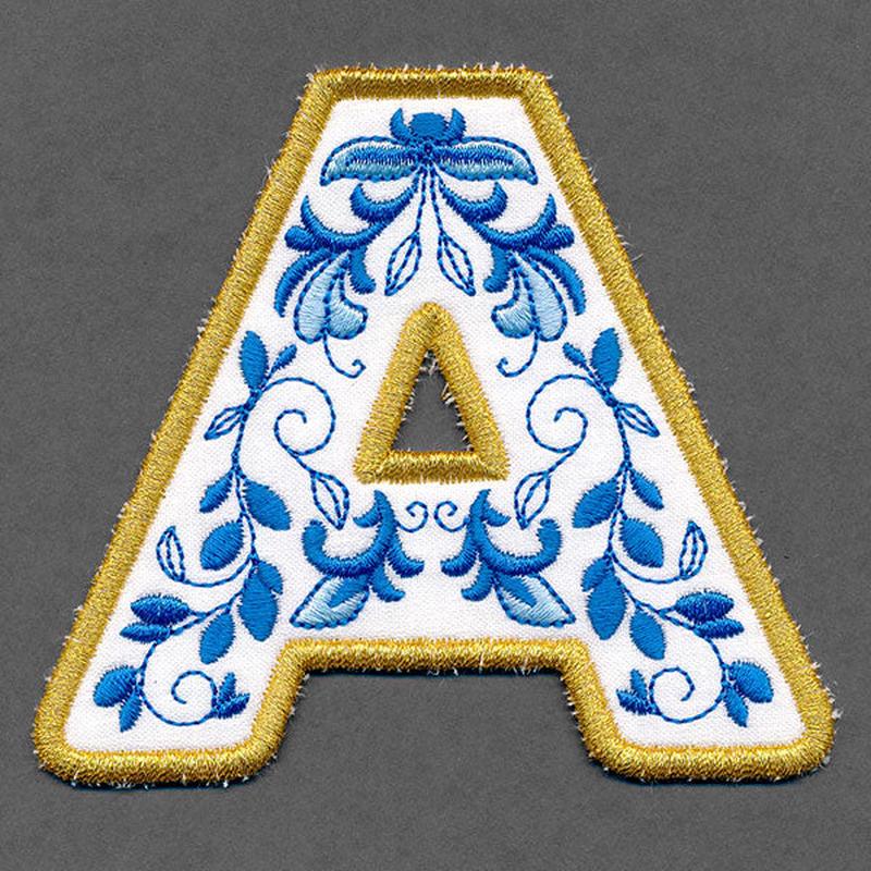 Festive & Elegant Alphabet Ornaments - Letter A (In-the-Hoop)